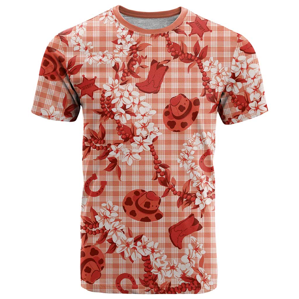 Mokihana Maile Ilima Leis Paniolo Palaka T Shirt Hawaiian Ulaula Spirit - Polynesian Pride