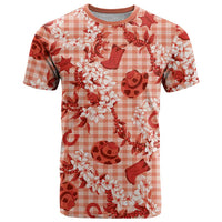 Mokihana Maile Ilima Leis Paniolo Palaka T Shirt Hawaiian Ulaula Spirit - Polynesian Pride