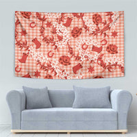 Mokihana Maile Ilima Leis Paniolo Palaka Tapestry Hawaiian Ulaula Spirit - Polynesian Pride