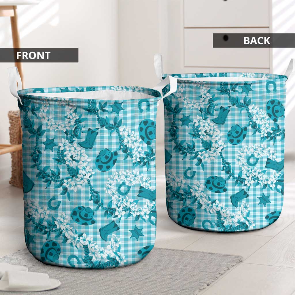 Mokihana Maile Ilima Leis Paniolo Palaka Laundry Basket Hawaiian Polu Opa Spirit LT9 - Polynesian Pride