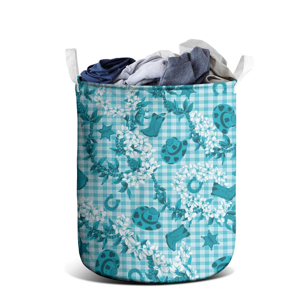 Mokihana Maile Ilima Leis Paniolo Palaka Laundry Basket Hawaiian Polu Opa Spirit LT9 - Polynesian Pride