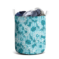 Mokihana Maile Ilima Leis Paniolo Palaka Laundry Basket Hawaiian Polu Opa Spirit LT9 - Polynesian Pride