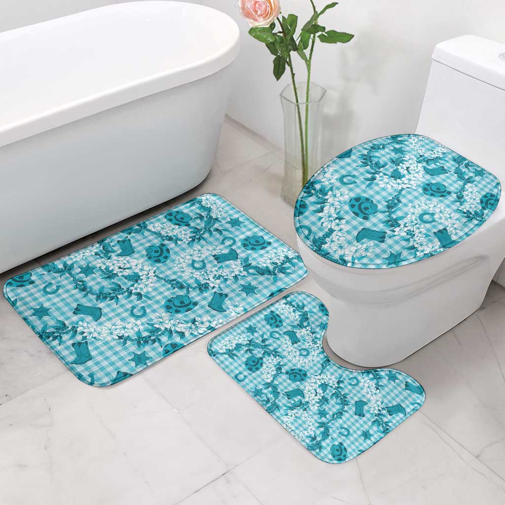 Mokihana Maile Ilima Leis Paniolo Palaka Bathroom Set Hawaiian Polu Opa Spirit - Polynesian Pride