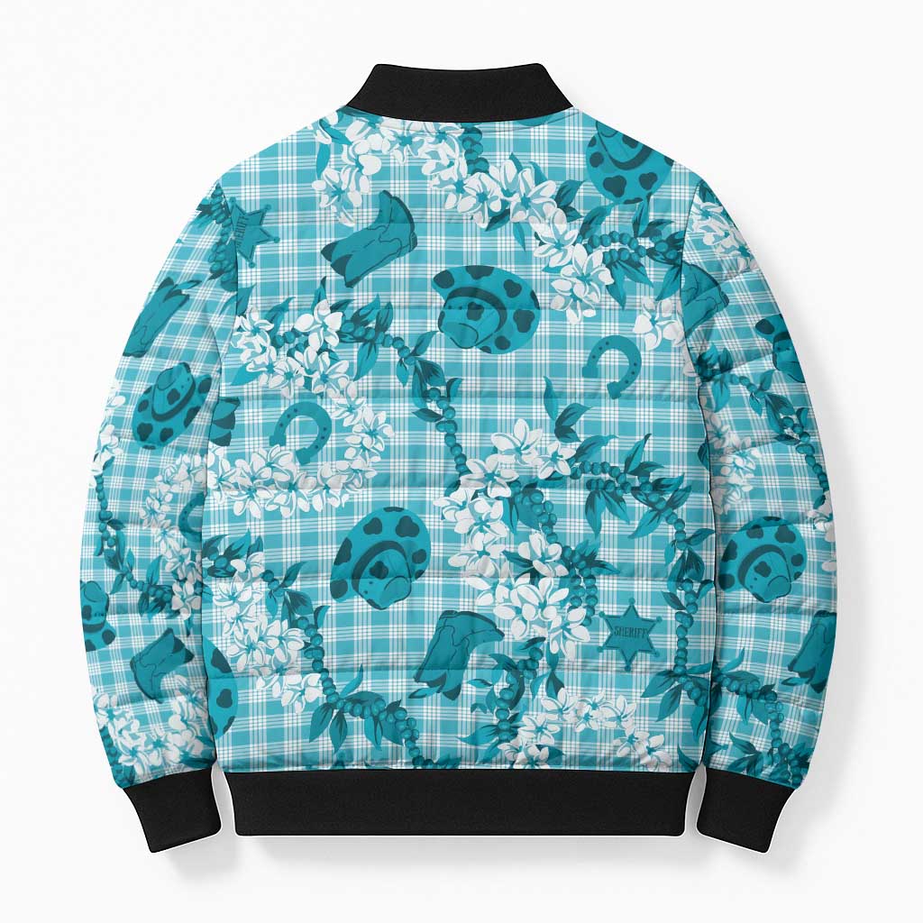 Mokihana Maile Ilima Leis Paniolo Palaka Bomber Puffer Jacket Hawaiian Polu Opa Spirit - Polynesian Pride