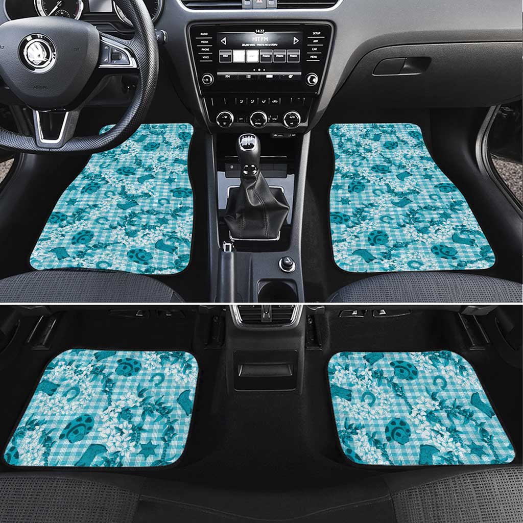 Mokihana Maile Ilima Leis Paniolo Palaka Car Mats Hawaiian Polu Opa Spirit - Polynesian Pride