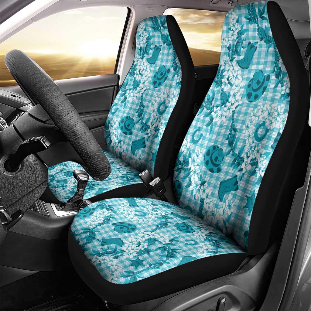 Mokihana Maile Ilima Leis Paniolo Palaka Car Seat Cover Hawaiian Polu Opa Spirit - Polynesian Pride
