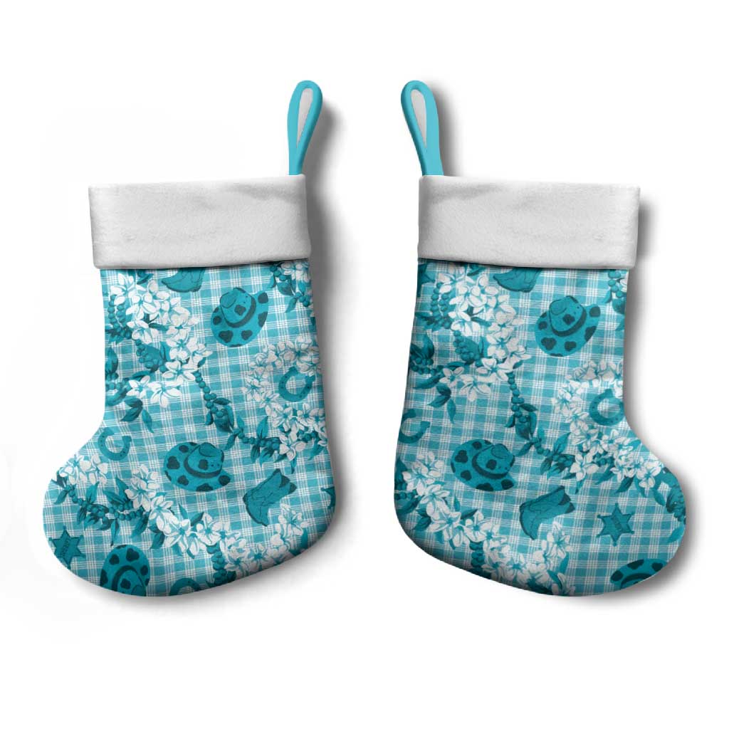 Mokihana Maile Ilima Leis Paniolo Palaka Christmas Stocking Hawaiian Polu Opa Spirit - Polynesian Pride