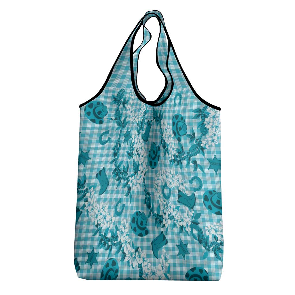 Mokihana Maile Ilima Leis Paniolo Palaka Grocery Bag Hawaiian Polu Opa Spirit - Polynesian Pride