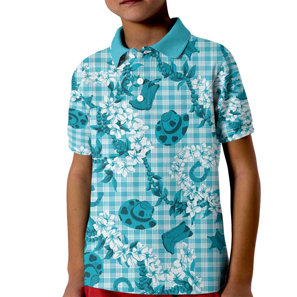 Mokihana Maile Ilima Leis Paniolo Palaka Kid Polo Shirt Hawaiian Polu Opa Spirit - Polynesian Pride