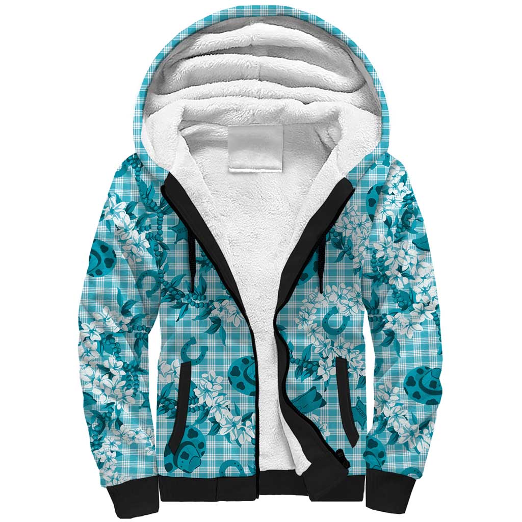 Mokihana Maile Ilima Leis Paniolo Palaka Sherpa Hoodie Hawaiian Polu Opa Spirit - Polynesian Pride