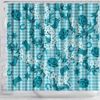 Mokihana Maile Ilima Leis Paniolo Palaka Shower Curtain Hawaiian Polu Opa Spirit - Polynesian Pride