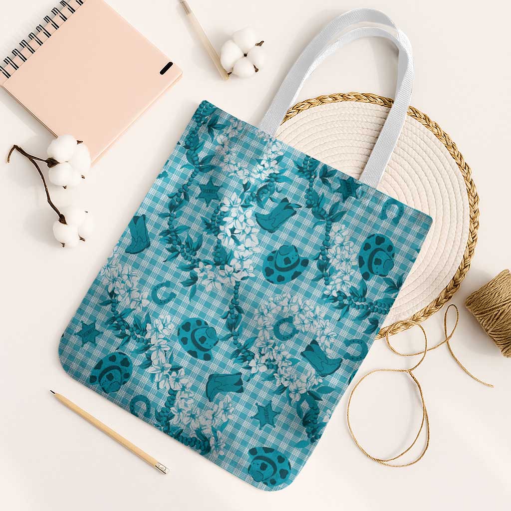 Mokihana Maile Ilima Leis Paniolo Palaka Tote Bag Hawaiian Polu Opa Spirit - Polynesian Pride