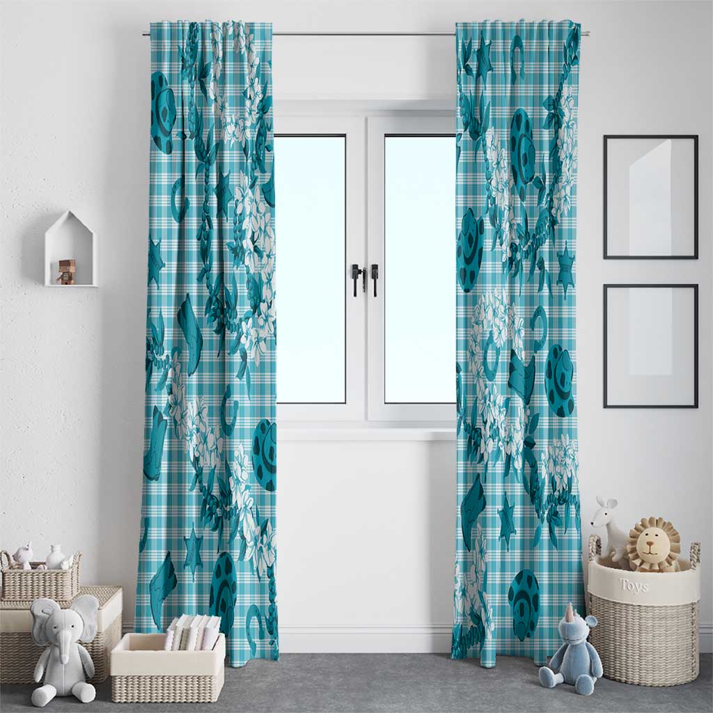 Mokihana Maile Ilima Leis Paniolo Palaka Window Curtain Hawaiian Polu Opa Spirit - Polynesian Pride