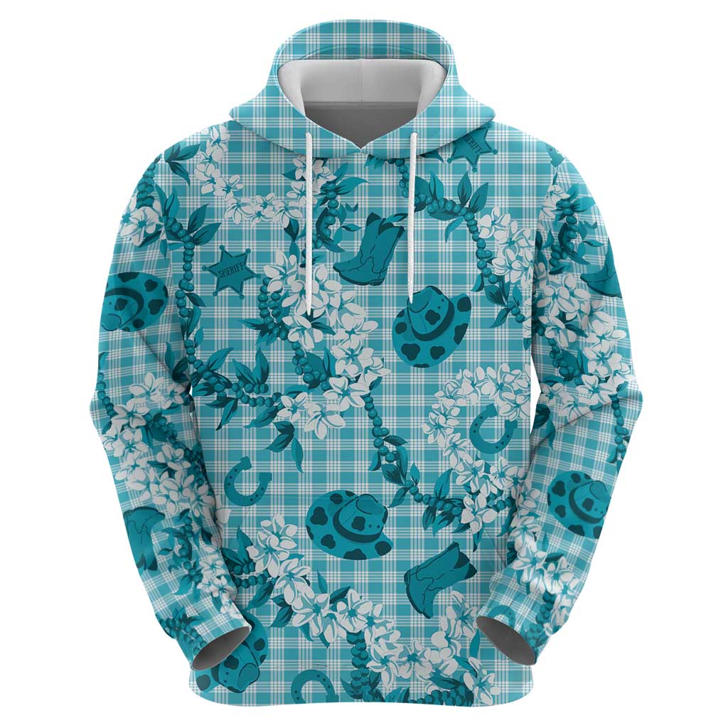 Mokihana Maile Ilima Leis Paniolo Palaka Zip Hoodie Hawaiian Polu Opa Spirit - Polynesian Pride