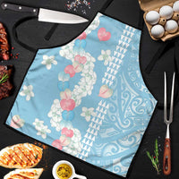 Blue Hawaii Anthurium Plumeria Lei Apron