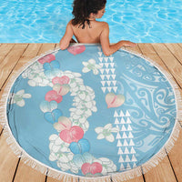 Blue Hawaii Anthurium Plumeria Lei Beach Blanket