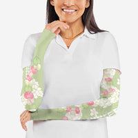 Leaf Green Hawaii Anthurium Plumeria Lei Arm Sleeves