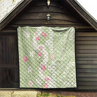 Leaf Green Hawaii Anthurium Plumeria Lei Quilt LT9 - Polynesian Pride