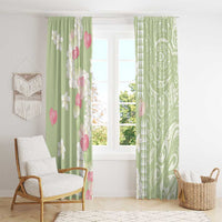 Leaf Green Hawaii Anthurium Plumeria Lei Window Curtain LT9 - Polynesian Pride