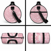 Soft Pink Hawaii Anthurium Plumeria Lei Duffle Bag LT9 - Polynesian Pride