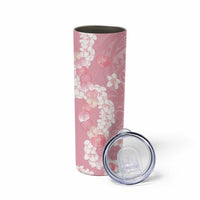 Soft Pink Hawaii Anthurium Plumeria Lei Skinny Tumbler