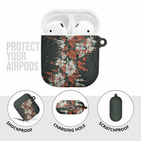 Hawaii Tartan With Hibiscus AirPods Case Polynesian Pattern Vintage