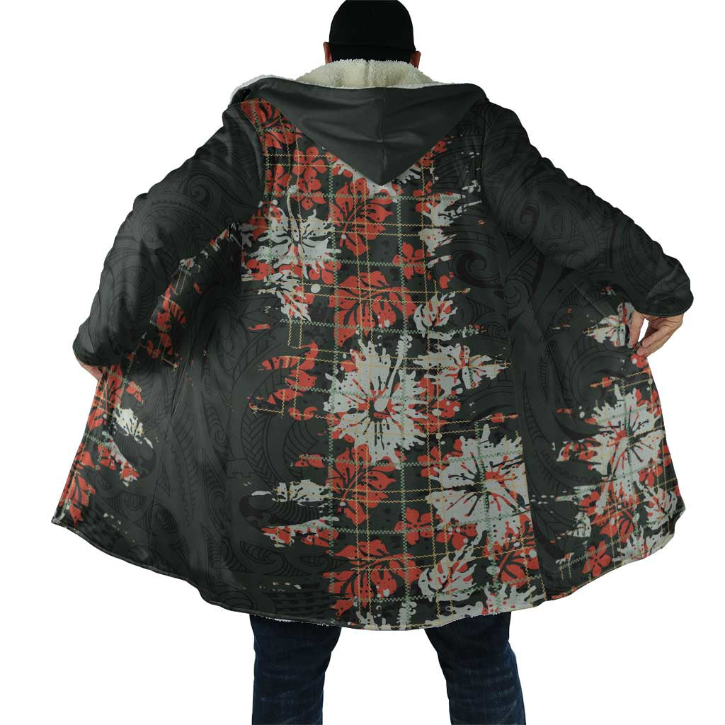 Hawaii Tartan With Hibiscus Cloak Polynesian Pattern Vintage