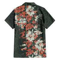 Hawaii Tartan With Hibiscus Family Matching Mermaid Dress and Hawaiian Shirt Polynesian Pattern Vintage