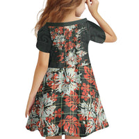 Hawaii Tartan With Hibiscus Family Matching Summer Maxi Dress and Hawaiian Shirt Polynesian Pattern Vintage