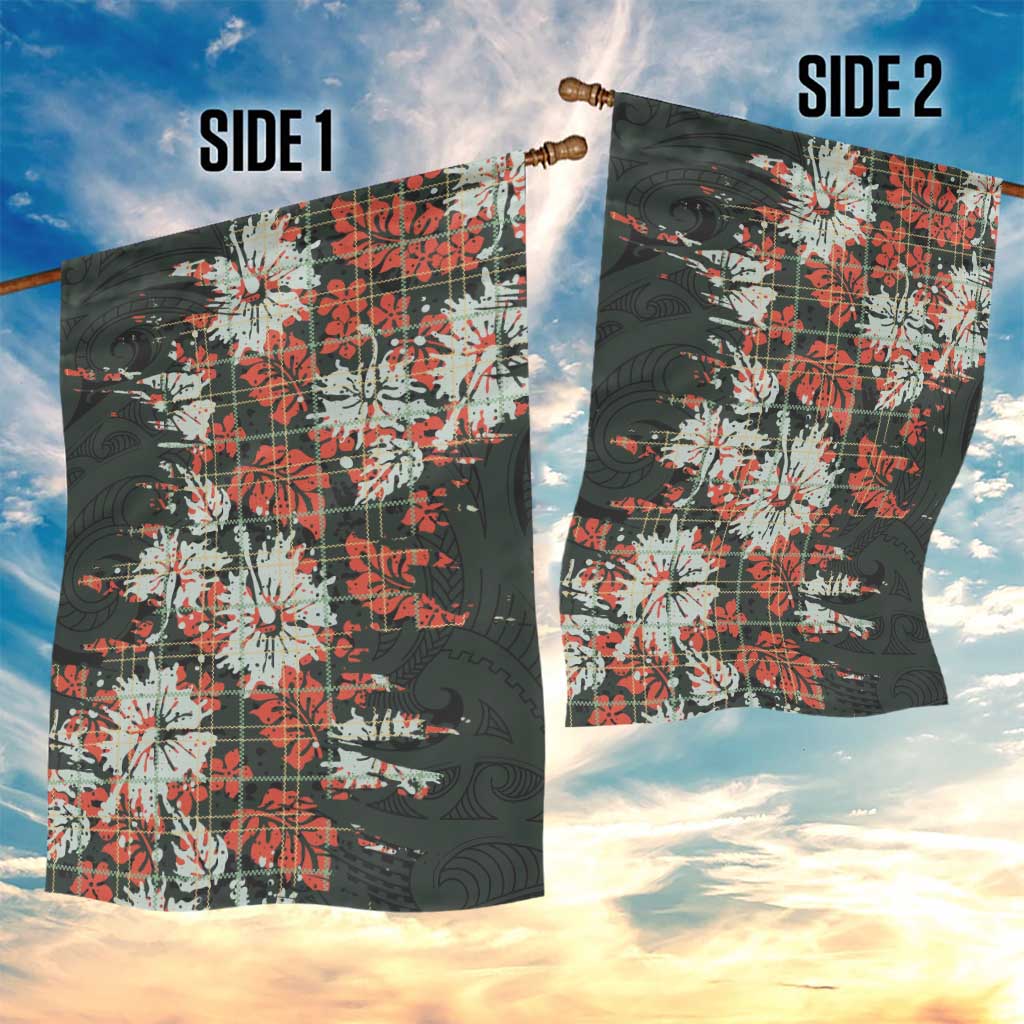 Hawaii Tartan With Hibiscus Garden Flag Polynesian Pattern Vintage LT9 - Polynesian Pride