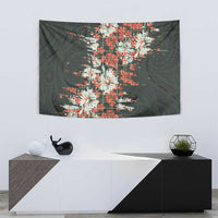 Hawaii Tartan With Hibiscus Tapestry Polynesian Pattern Vintage LT9 - Polynesian Pride