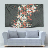 Hawaii Tartan With Hibiscus Tapestry Polynesian Pattern Vintage LT9 - Polynesian Pride