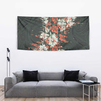Hawaii Tartan With Hibiscus Tapestry Polynesian Pattern Vintage LT9 - Polynesian Pride