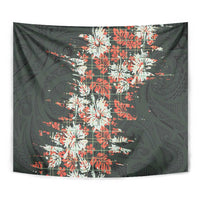 Hawaii Tartan With Hibiscus Tapestry Polynesian Pattern Vintage LT9 - Polynesian Pride