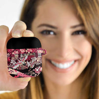 Japanese Hawaiian Crane AirPods Case Soft Pink Tapa Patchwork Pattern LT9 - Polynesian Pride