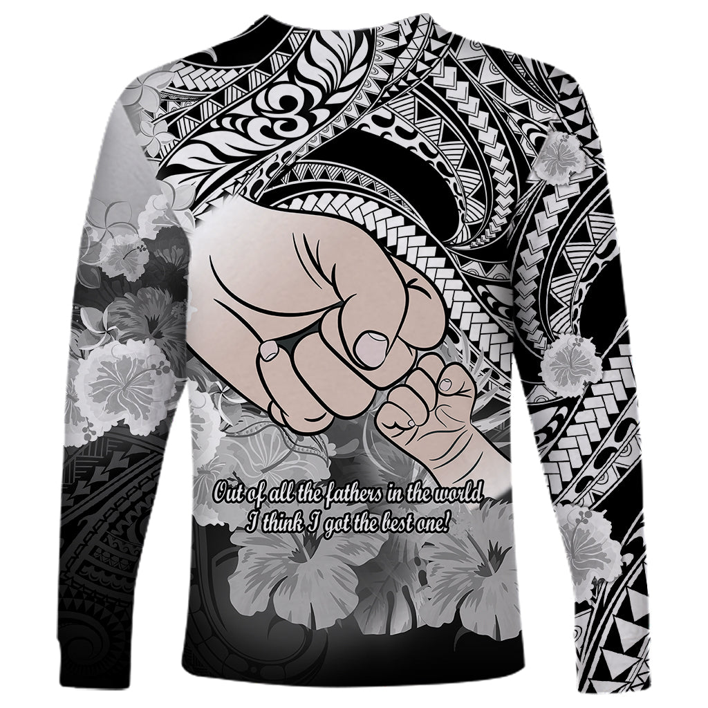 Polynesian Pride Happy Father Day Long Sleeve Shirt I Love You Dad - Polynesian Tribal Black LT9 - Polynesian Pride