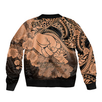 Polynesian Pride Happy Father Day Bomber Jacket I Love You Dad - Polynesian Tribal Nude LT9 - Polynesian Pride
