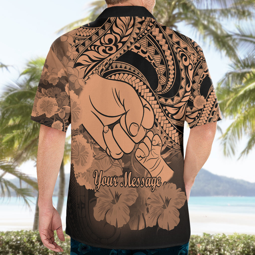 Personalised Polynesian Pride Happy Father Day Hawaiian Shirt I Love You Dad - Polynesian Tribal Nude LT9 - Polynesian Pride