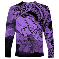 Polynesian Pride Happy Father Day Long Sleeve Shirt I Love You Dad - Polynesian Tribal Purple LT9 - Polynesian Pride