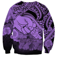 Polynesian Pride Happy Father Day Sweatshirt I Love You Dad - Polynesian Tribal Purple LT9 - Polynesian Pride