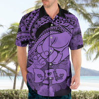 Personalised Polynesian Pride Happy Father Day Hawaiian Shirt I Love You Dad - Polynesian Tribal Purple LT9 - Polynesian Pride