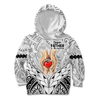 Polynesian Father's Day Gift For Dad Kid Hoodie Super Father In The World - Black Polynesian Pattern LT9 Hoodie Black - Polynesian Pride