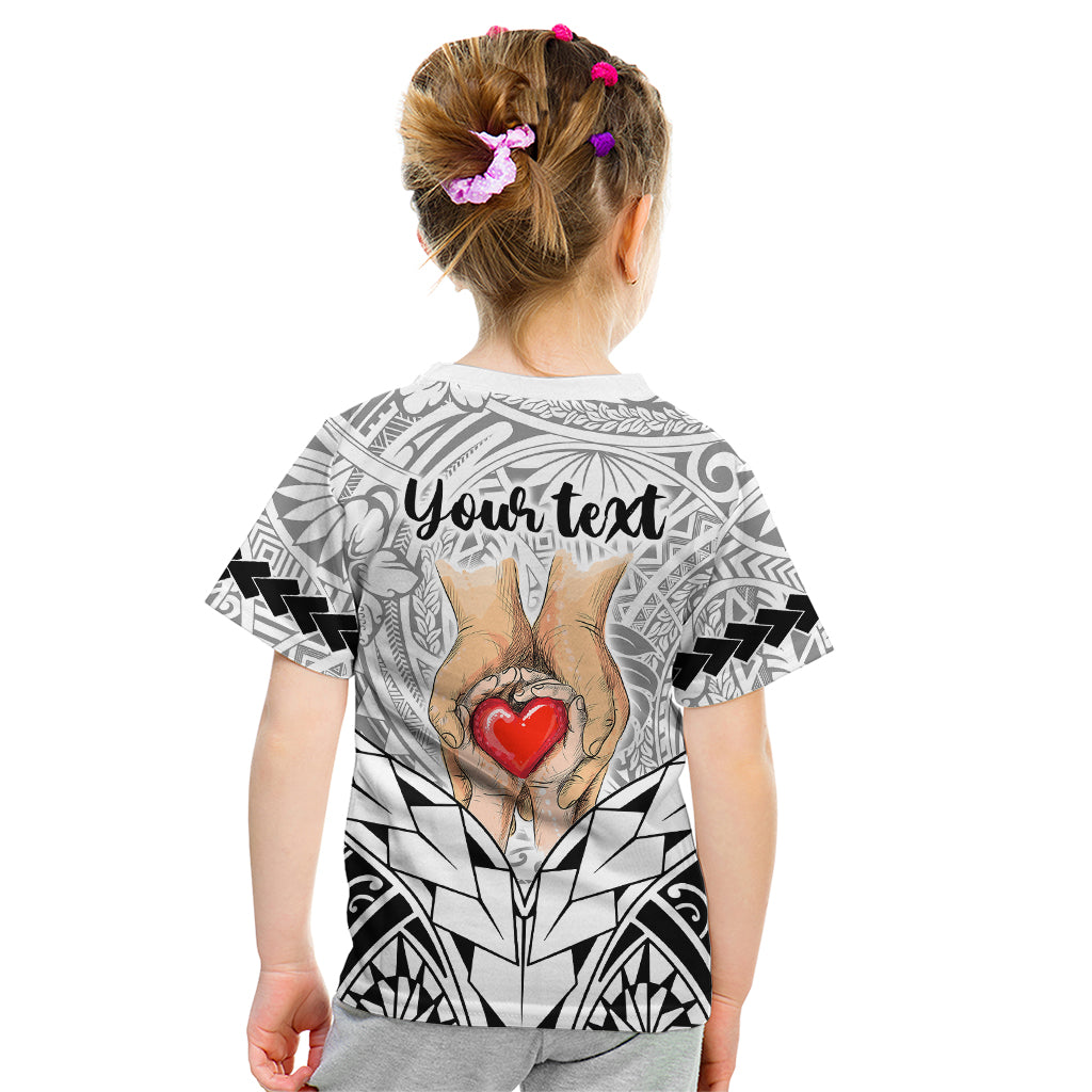 Personalised Polynesian Father's Day Gift For Dad Kid T Shirt Super Father In The World - Black Polynesian Pattern LT9 - Polynesian Pride