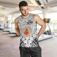 Personalised Polynesian Father's Day Gift For Dad Men Tank Top Super Father In The World - Black Polynesian Pattern LT9 - Polynesian Pride