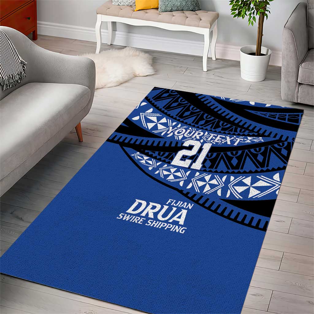 Fiji Rugby Pacific Custom Area Rug Pasifika Tapa Pattern