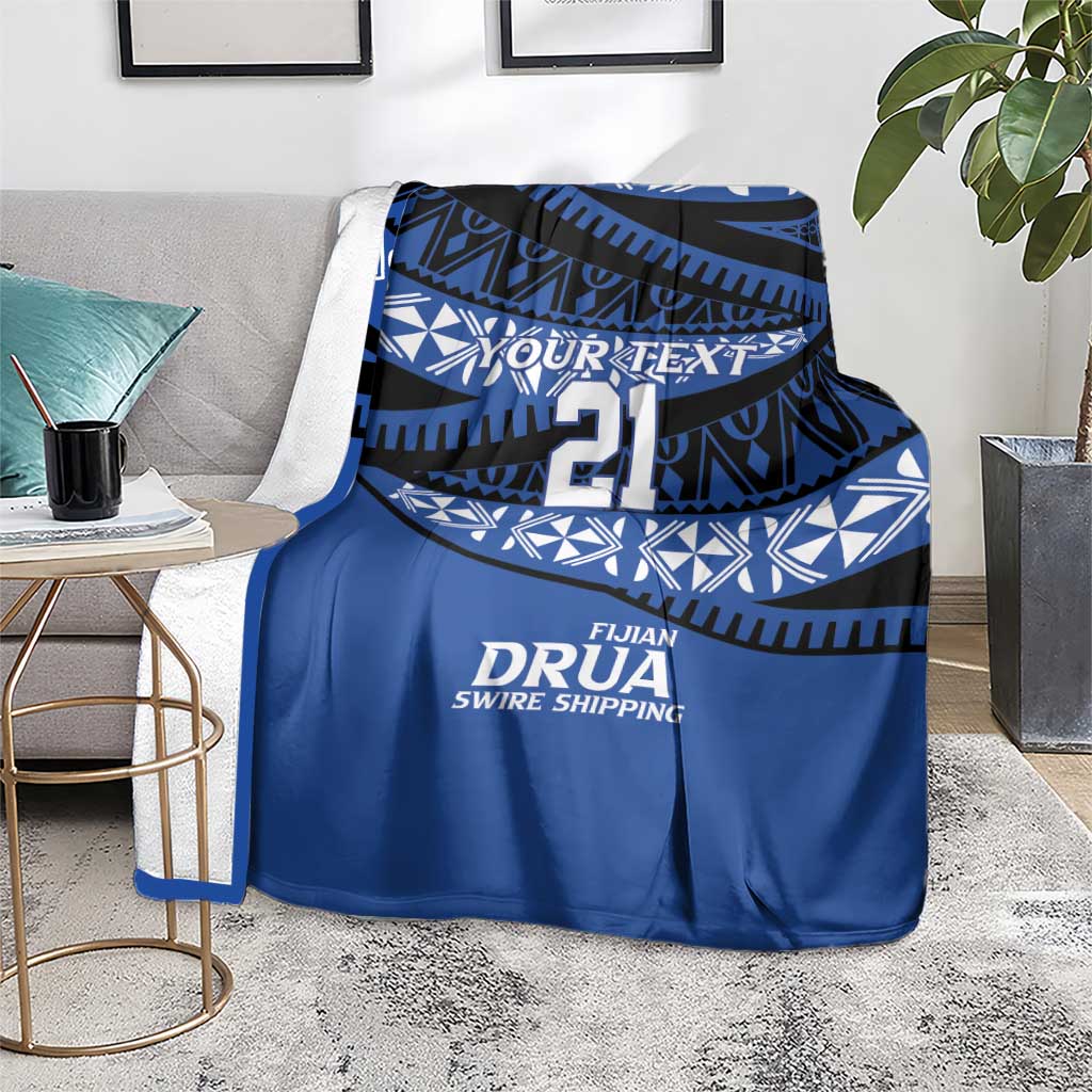 Fiji Rugby Pacific Custom Blanket Pasifika Tapa Pattern