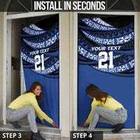 Fiji Rugby Pacific Custom Door Cover Pasifika Tapa Pattern - Polynesian Pride