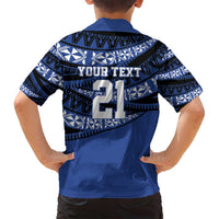 Fiji Rugby Pacific Custom Family Matching Long Sleeve Bodycon Dress and Hawaiian Shirt Pasifika Tapa Pattern