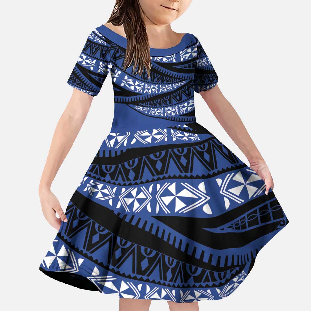 Fiji Rugby Pacific Custom Family Matching Mermaid Dress and Hawaiian Shirt Pasifika Tapa Pattern