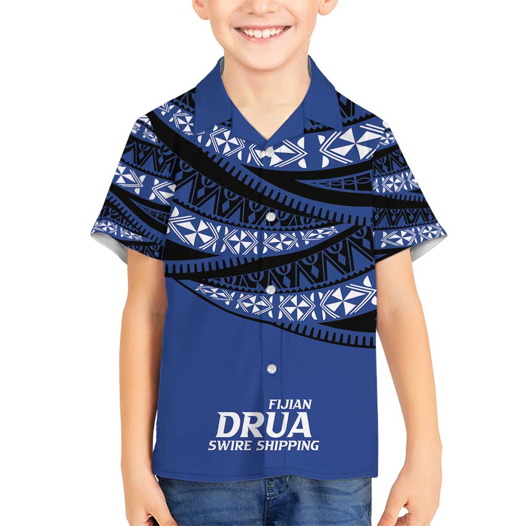 Fiji Rugby Pacific Custom Family Matching Off Shoulder Short Dress and Hawaiian Shirt Pasifika Tapa Pattern